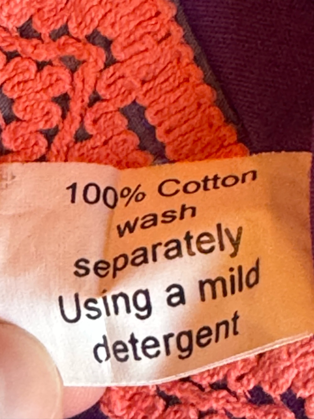 Caribelle Batik Purple & Coral Mini Skirt with Lace Trim large nwot - Picture 5 of 5